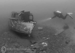 Diver on the Candida,
Capernwray. by Mark Thomas 